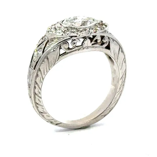 Oval Diamond Vintage Ring Image 2 Van Adams Jewelers Snellville, GA