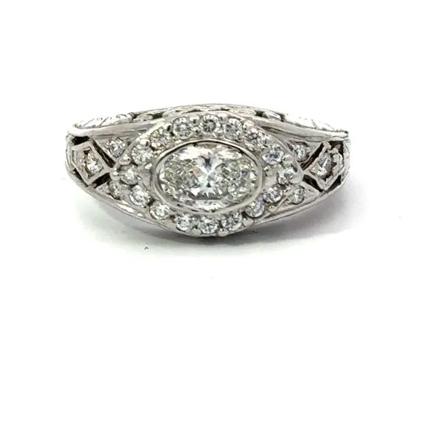 Oval Diamond Vintage Ring Van Adams Jewelers Snellville, GA