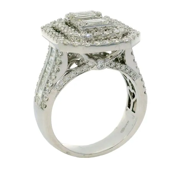 2 CT Baguette and Round Natural Diamond Ring Image 2 Van Adams Jewelers Snellville, GA