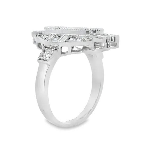 White 14 Karat Diamond Vintage Ring Image 2 Van Adams Jewelers Snellville, GA