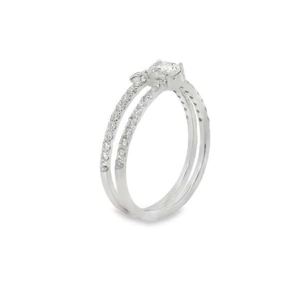 3/4 CT Oval and Round Diamond Ring Image 3 Van Adams Jewelers Snellville, GA
