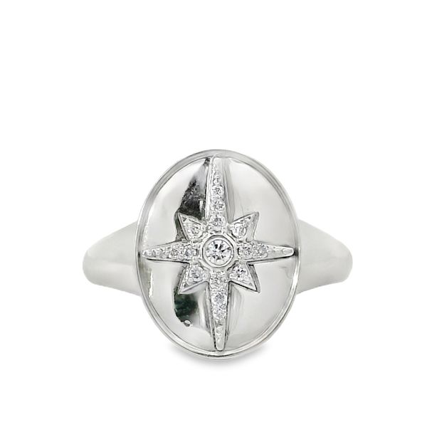 WHITE 14 KARAT DIAMOND OVAL FASHION RING Van Adams Jewelers Snellville, GA