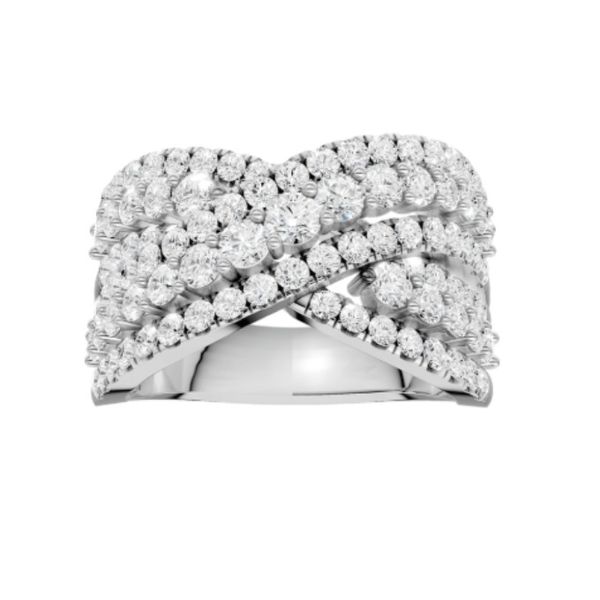 Criss Cross Multi Row Diamond Ring Van Adams Jewelers Snellville, GA