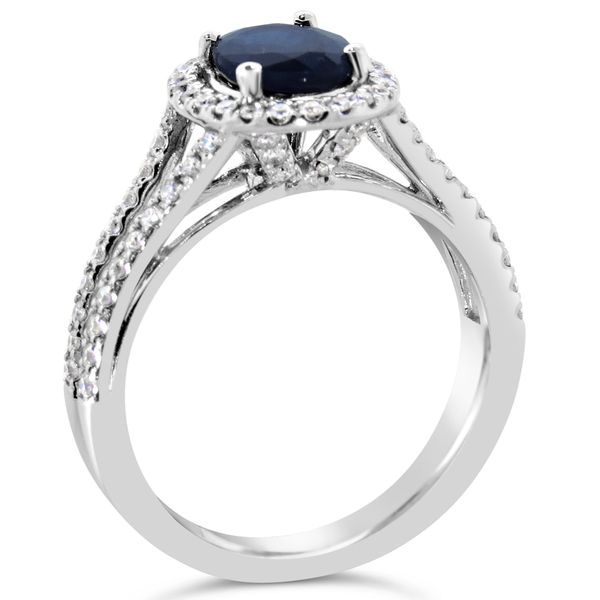 14K White Gold Sapphire Ring Image 2 Van Adams Jewelers Snellville, GA