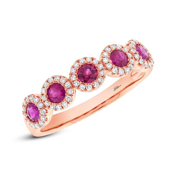 Shy Creation 14K Rose Gold Ruby Ring Van Adams Jewelers Snellville, GA