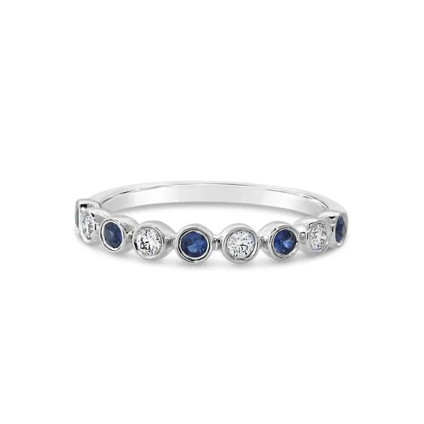 14K White Gold Bezel Set Sapphire Ring similar item image