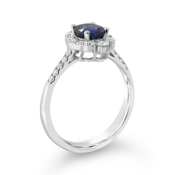Van Adam's Collection 14K White Gold Sapphire Ring Image 2 Van Adams Jewelers Snellville, GA