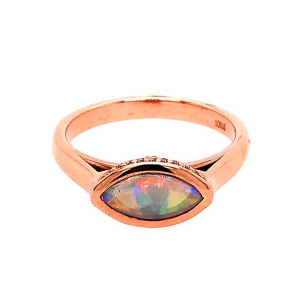 14K Rose Gold Marquise Opal Ring Van Adams Jewelers Snellville, GA