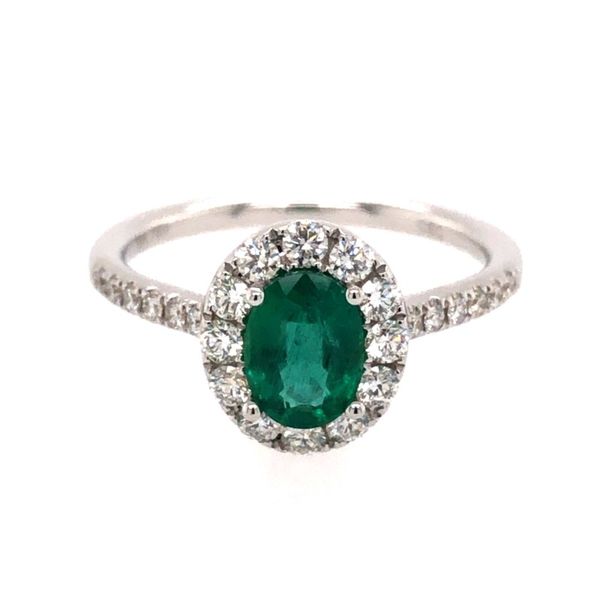 18K White Gold Emerald Ring Van Adams Jewelers Snellville, GA