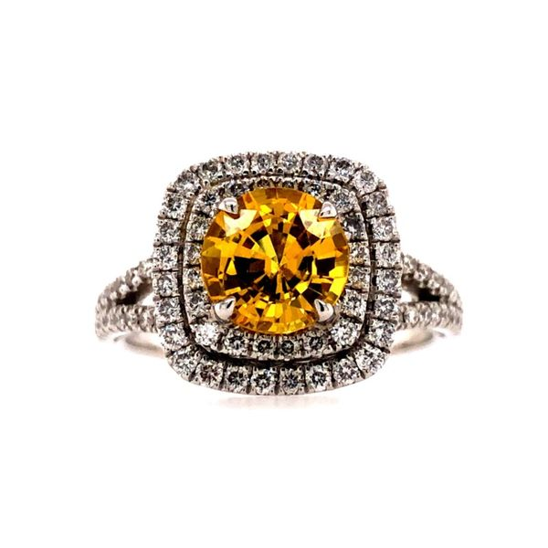 14K Yellow Sapphire and Diamond Ring Van Adams Jewelers Snellville, GA