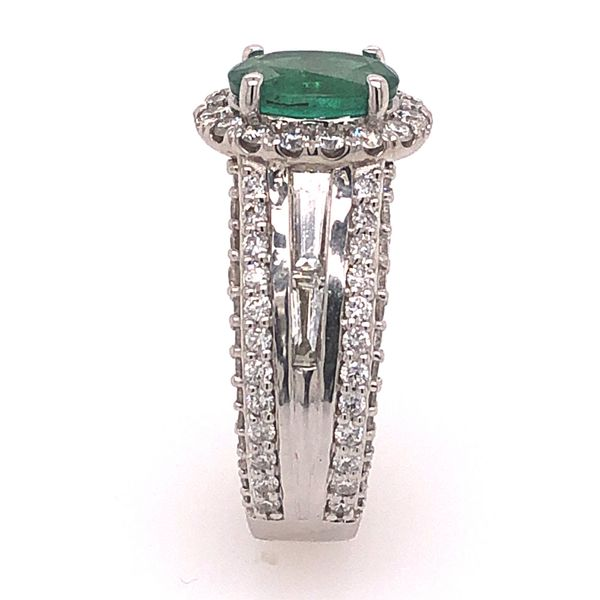 Emerald and Diamond Ring Image 2 Van Adams Jewelers Snellville, GA
