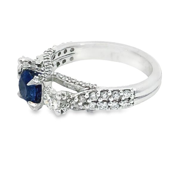 3 Stone Sapphire and Diamond Ring Image 2 Van Adams Jewelers Snellville, GA