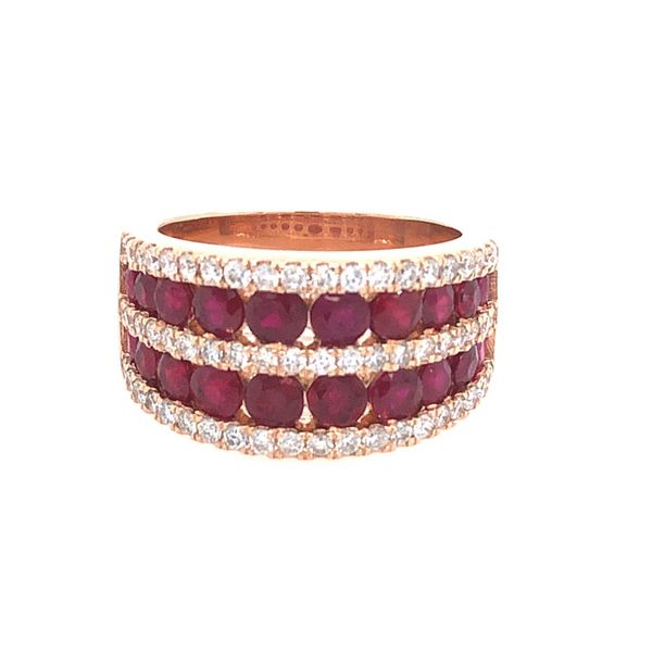 Rose Gold Ruby and Diamond Ring Van Adams Jewelers Snellville, GA