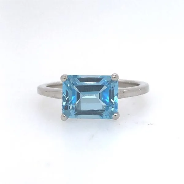 Emerald Cut Blue Topaz Ring Van Adams Jewelers Snellville, GA