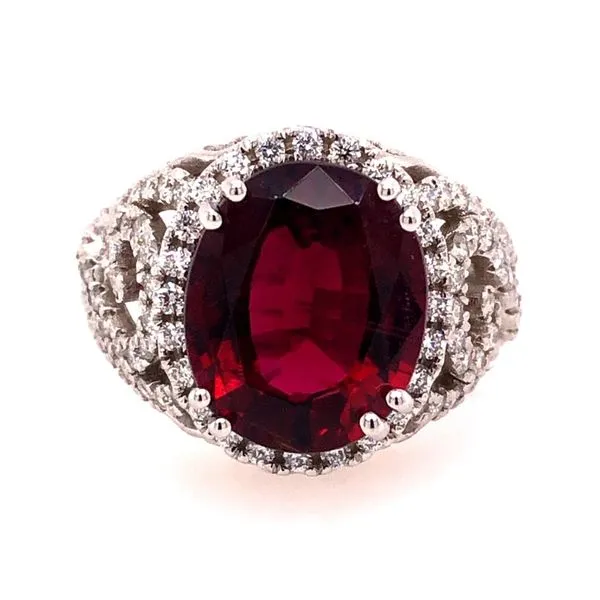 Rubellite Tourmaline and Diamond Ring Van Adams Jewelers Snellville, GA