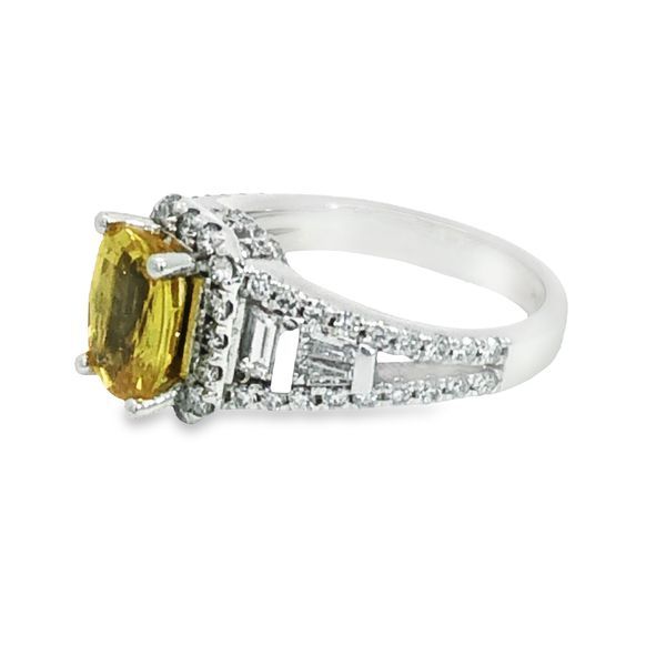 Yellow Sapphire and Diamond Ring Image 2 Van Adams Jewelers Snellville, GA