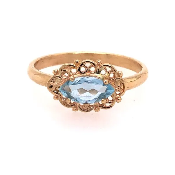 Vintage blue topaz ring new arrivals