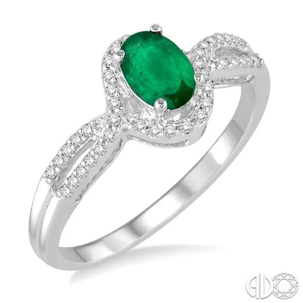 Emerald and Diamond Ring Image 2 Van Adams Jewelers Snellville, GA