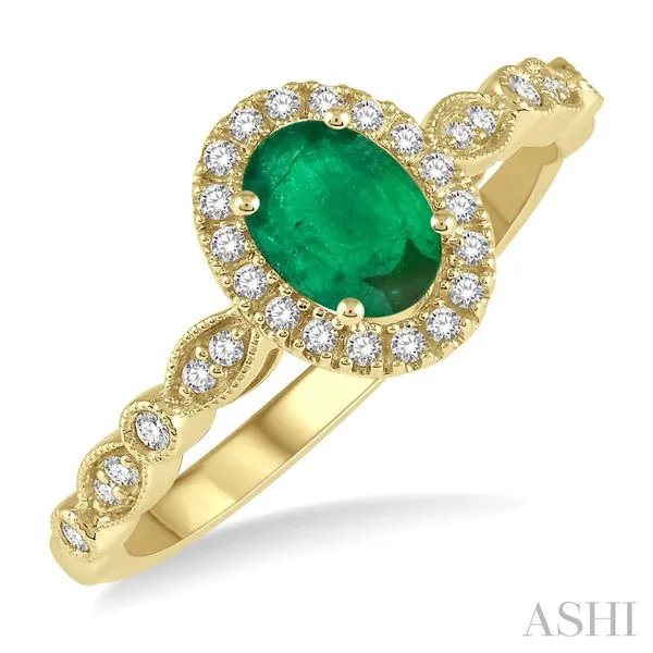 Oval Shape Gemstone & Diamond Ring Van Adams Jewelers Snellville, GA
