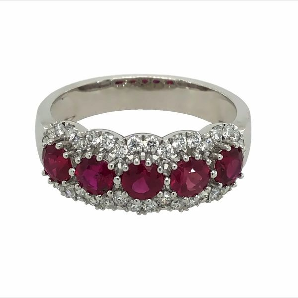 Van Adam's Collection 14K White Gold Ruby Ring Image 3 Van Adams Jewelers Snellville, GA