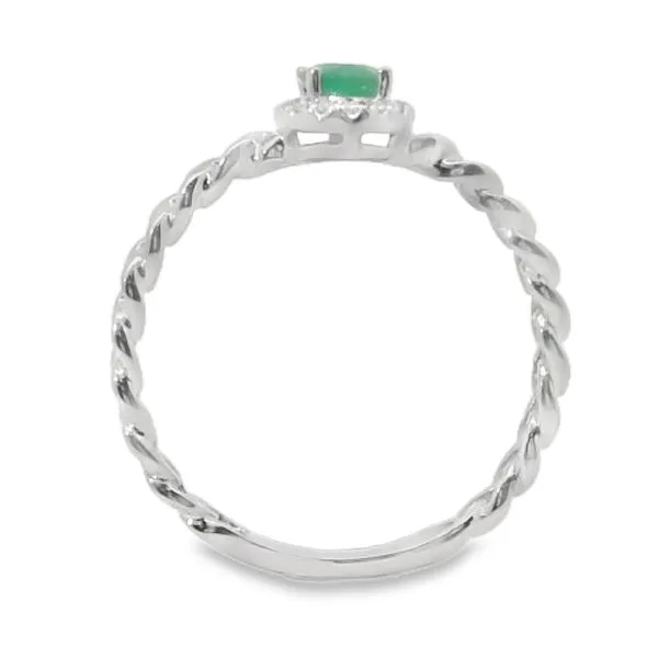 Emerald and Diamond Ring Image 3 Van Adams Jewelers Snellville, GA