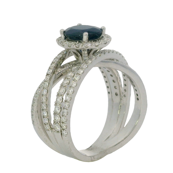 Van Adam's Collection Sapphire and Diamond Ring Image 2 Van Adams Jewelers Snellville, GA