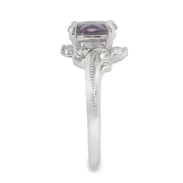 Flower Cut Amethyst Ring Image 4 Van Adams Jewelers Snellville, GA