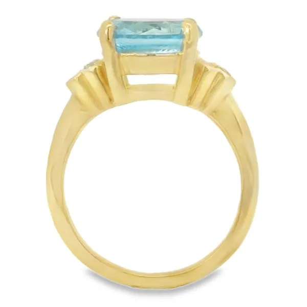 Flower Cut Blue Topaz Ring Image 3 Van Adams Jewelers Snellville, GA