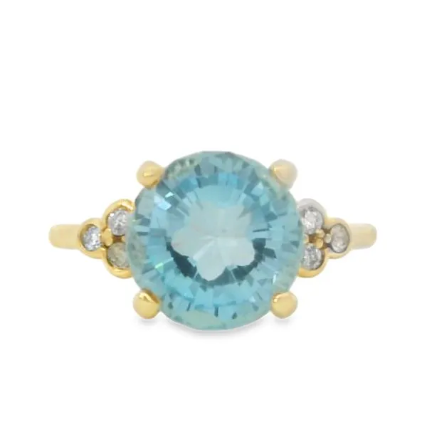 Flower Cut Blue Topaz Ring Van Adams Jewelers Snellville, GA