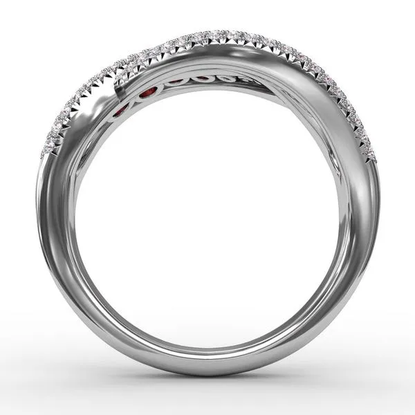 Intertwining Love Ruby and Diamond Ring Image 3 Van Adams Jewelers Snellville, GA