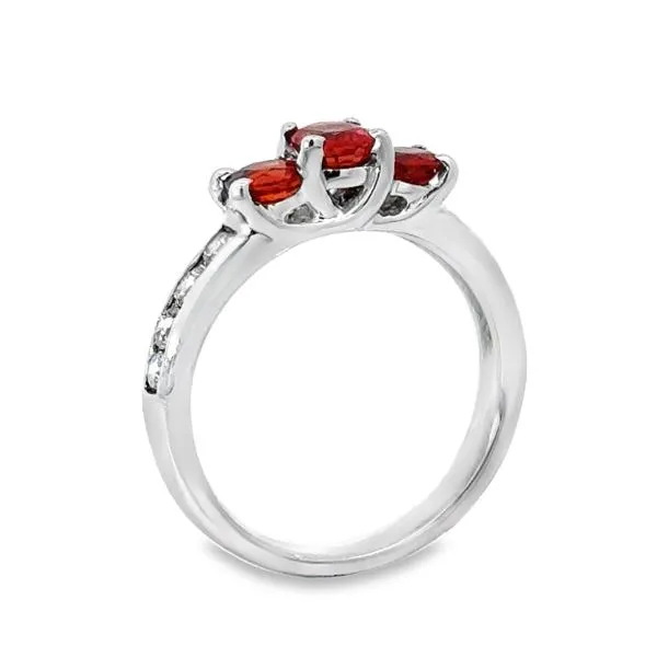 Orange Sapphire and Diamond Ring Image 2 Van Adams Jewelers Snellville, GA