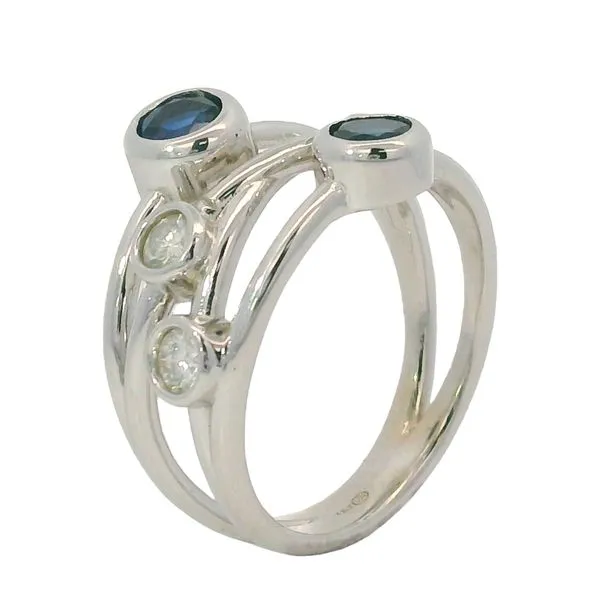 SAPPHIRE AND DIAMOND FASHION RING Image 2 Van Adams Jewelers Snellville, GA