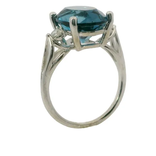LONDON BLUE TOPAZ AND DIAMOND RING Image 2 Van Adams Jewelers Snellville, GA