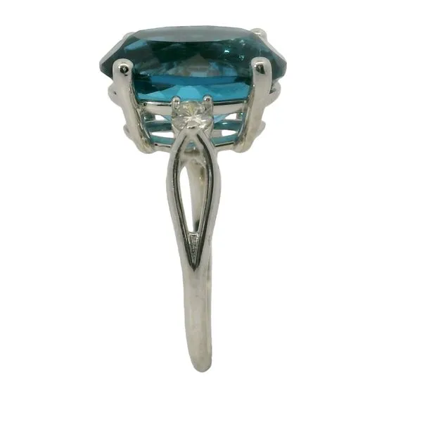 LONDON BLUE TOPAZ AND DIAMOND RING Image 3 Van Adams Jewelers Snellville, GA
