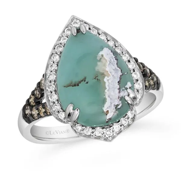 Le Vian® Ring featuring Peacock Aquaprase™ Chocolate Diamonds® , Nude Diamonds™ set in 14K Vanilla Gold® Van Adams Jewelers Snellville, GA
