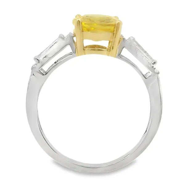 Yellow Sapphire and Diamond Ring Image 2 Van Adams Jewelers Snellville, GA