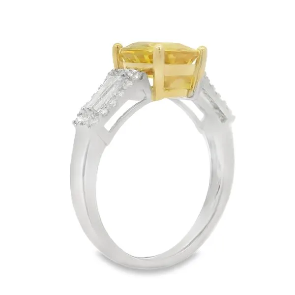 Yellow Sapphire and Diamond Ring Image 3 Van Adams Jewelers Snellville, GA