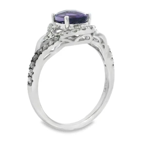 Levian 14 Karat Vanilla Gold Amethyst and Diamond Ring Image 2 Van Adams Jewelers Snellville, GA