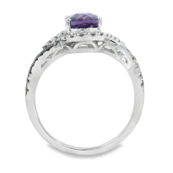 Levian 14 Karat Vanilla Gold Amethyst and Diamond Ring Image 4 Van Adams Jewelers Snellville, GA