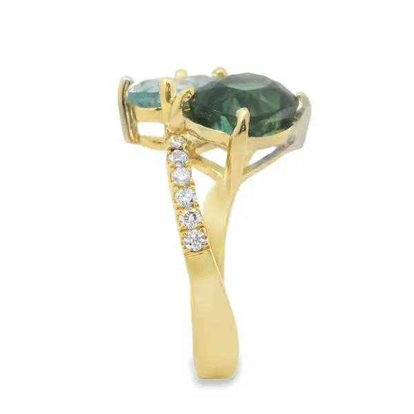 Yellow 14 Karat Color Gemstone And Diamond Ring Image 4 Van Adams Jewelers Snellville, GA