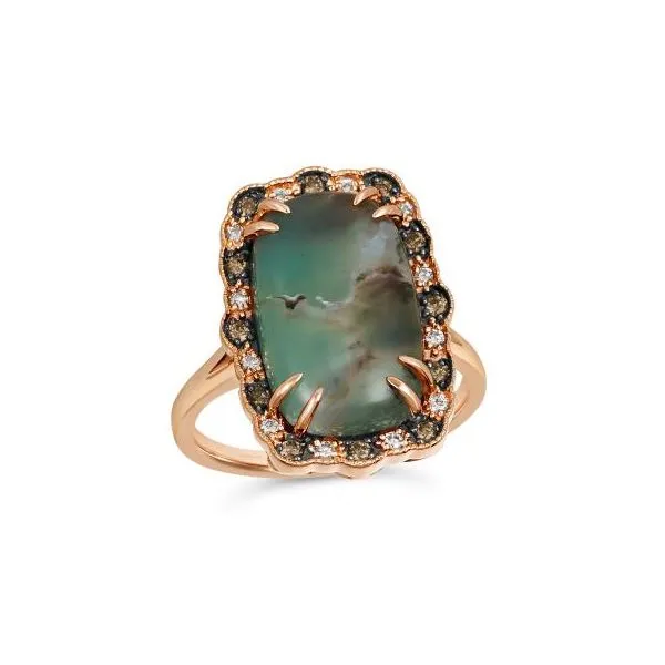 Le Vian® Ring featuring Peacock Aquaprase™ Chocolate Diamonds® , Nude Diamonds™ set in 14K Strawberry Gold® Van Adams Jewelers Snellville, GA