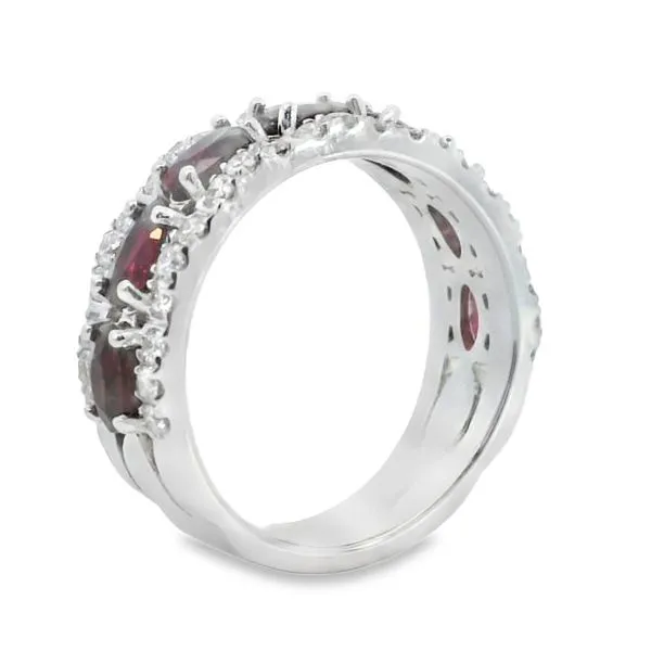 14KT WHITE GOLD RUBY AND DIAMOND RING Image 2 Van Adams Jewelers Snellville, GA