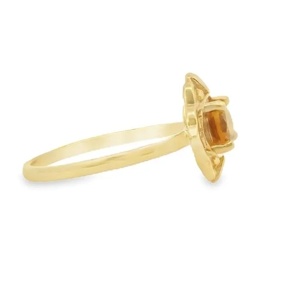 14K Yellow Gold Vintage Style Citrine Ring Image 2 Van Adams Jewelers Snellville, GA