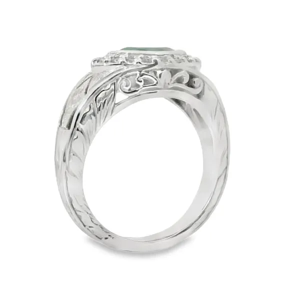 Marquise Emerald and Diamond Ring Image 2 Van Adams Jewelers Snellville, GA