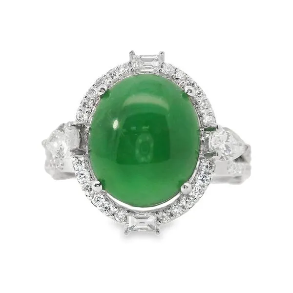 Jadeite and Diamond Fashion Ring Van Adams Jewelers Snellville, GA