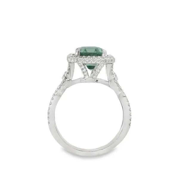 3.50CT EMERALD GREEN TOURMALINE AND DIAMONDS RING Image 3 Van Adams Jewelers Snellville, GA