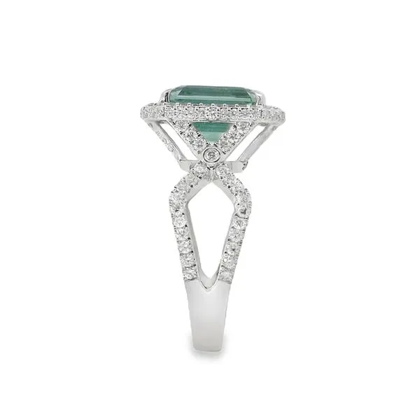 3.50CT EMERALD GREEN TOURMALINE AND DIAMONDS RING Image 4 Van Adams Jewelers Snellville, GA