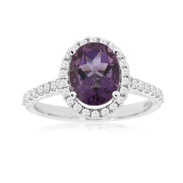 Amethyst and Diamond Halo Ring Van Adams Jewelers Snellville, GA