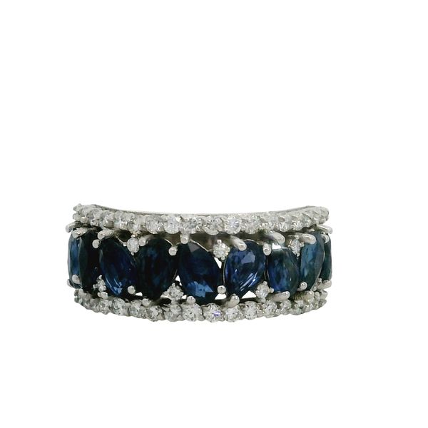 Pear Shape Sapphire and Diamond Band Van Adams Jewelers Snellville, GA