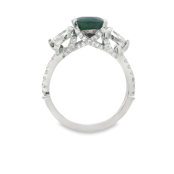 Oval Sapphire and Natural Diamond Ring Image 2 Van Adams Jewelers Snellville, GA